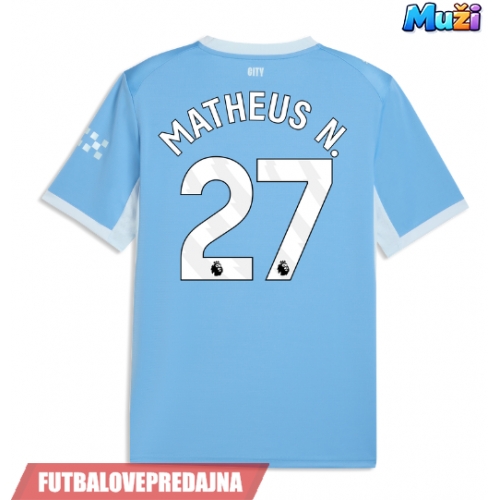 Lacne Muži Futbalové dres Manchester City Matheus Nunes #27 2026-27 Krátky Rukáv - Domáci
